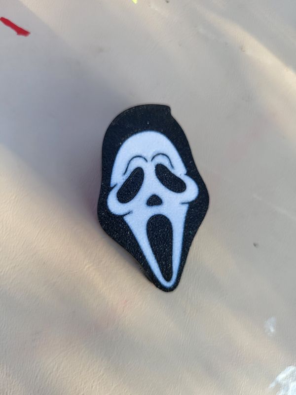 Ghost face 3d strawtopper 8mm