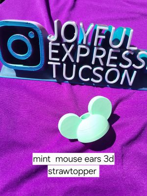 Mouse ears 3d strawtopper