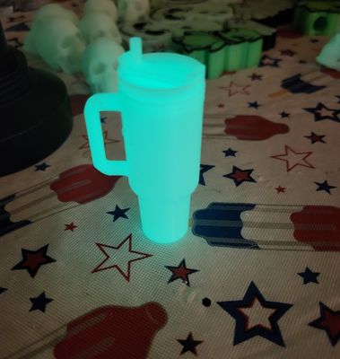 Glow in the dark 3d mini tumblers keychains