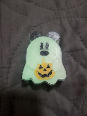 Mouse ghost 3d strawtopper 