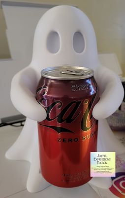 Soda can ghost decor