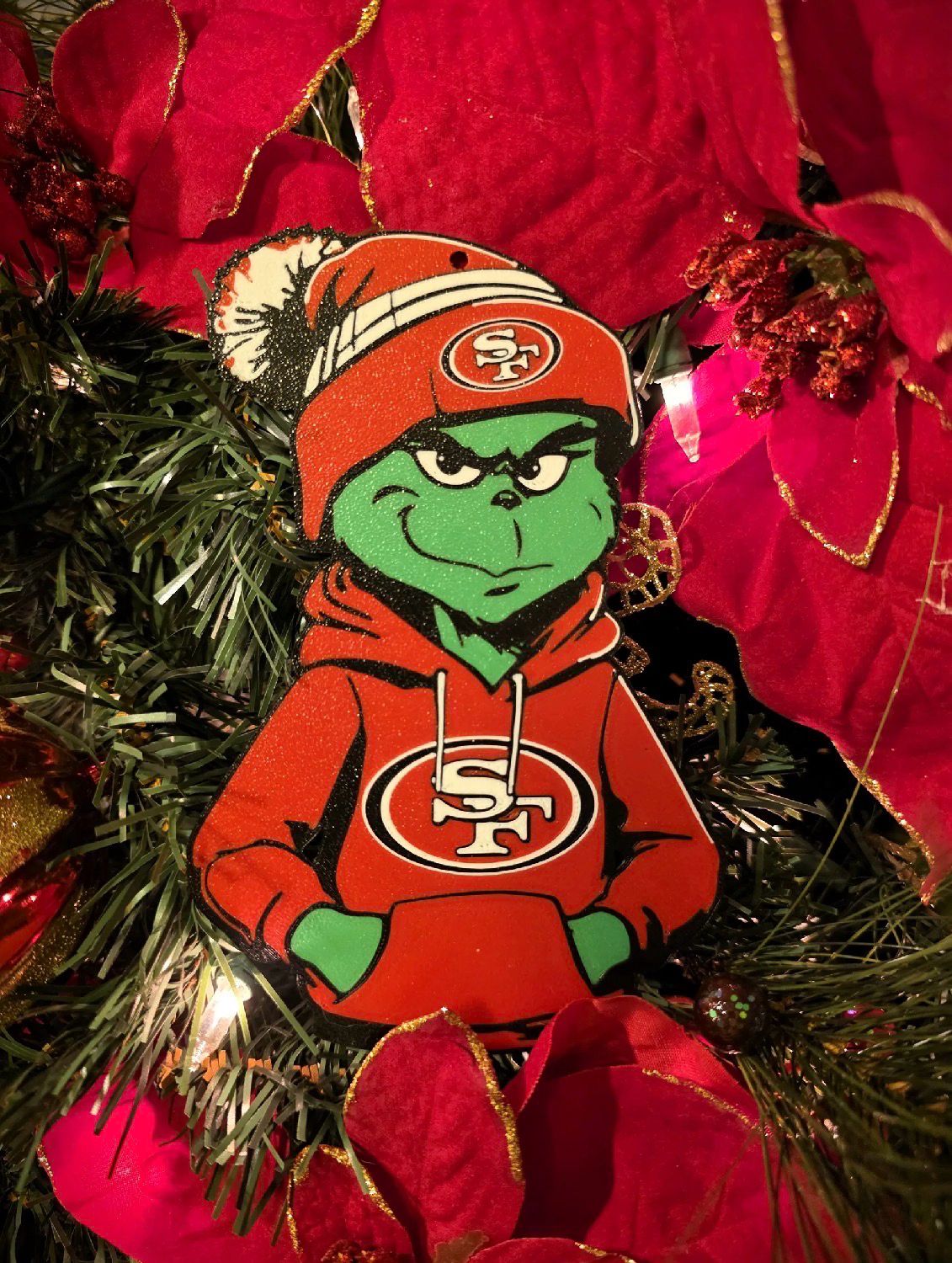 Kansas Chiefs Grinch Ornament 3d Printed