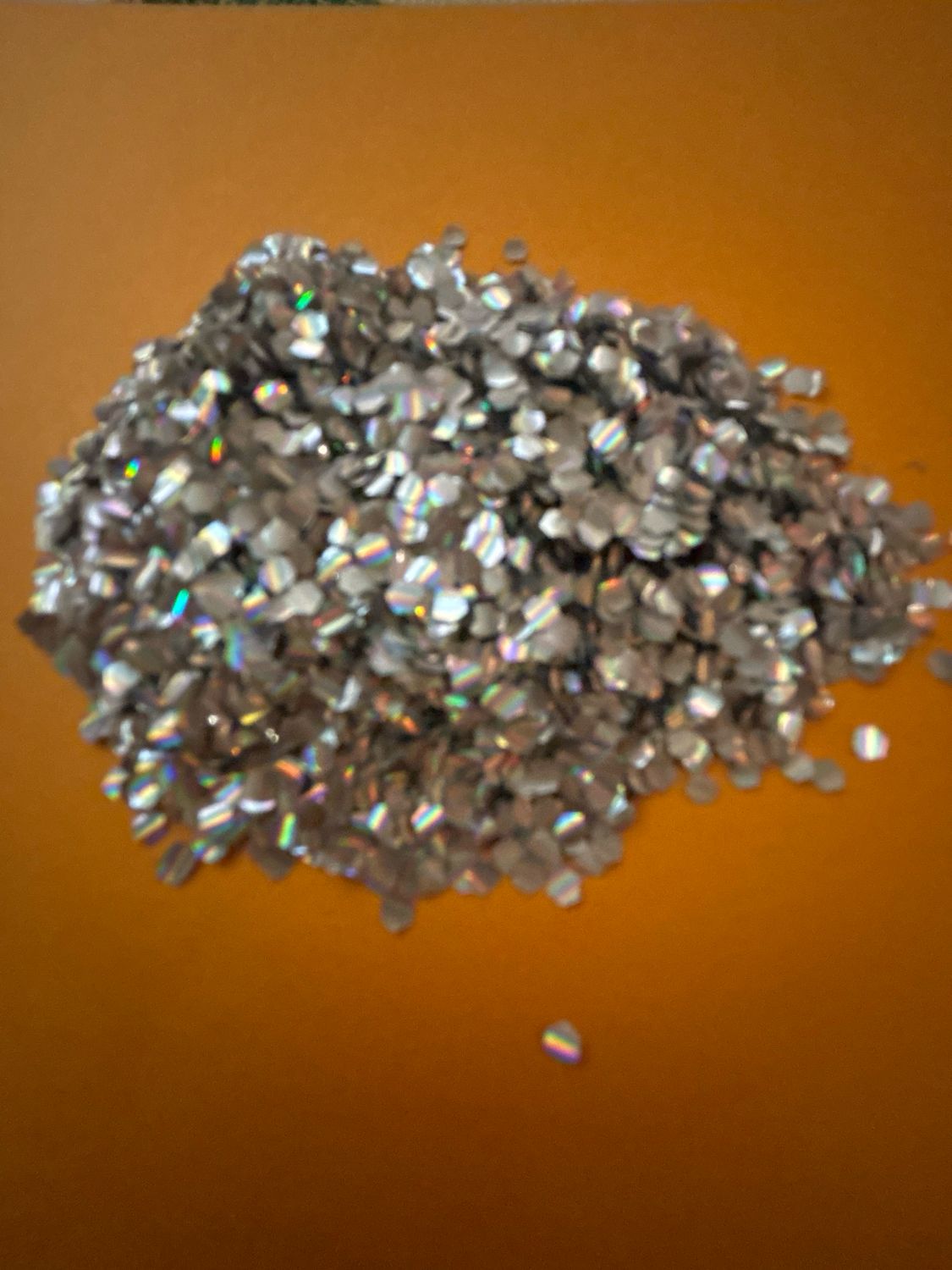 Hexagon Holo Silver All Chunky