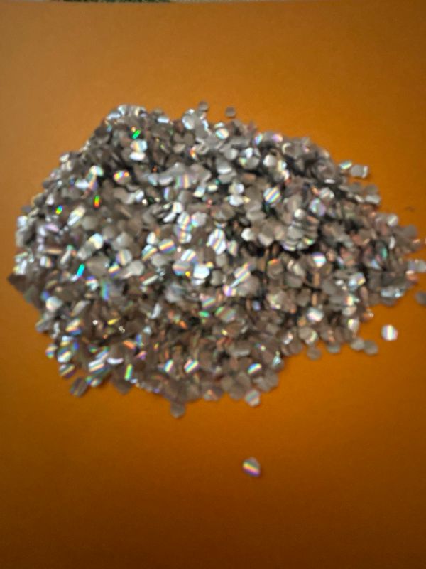 Hexagon Holo Silver All Chunky