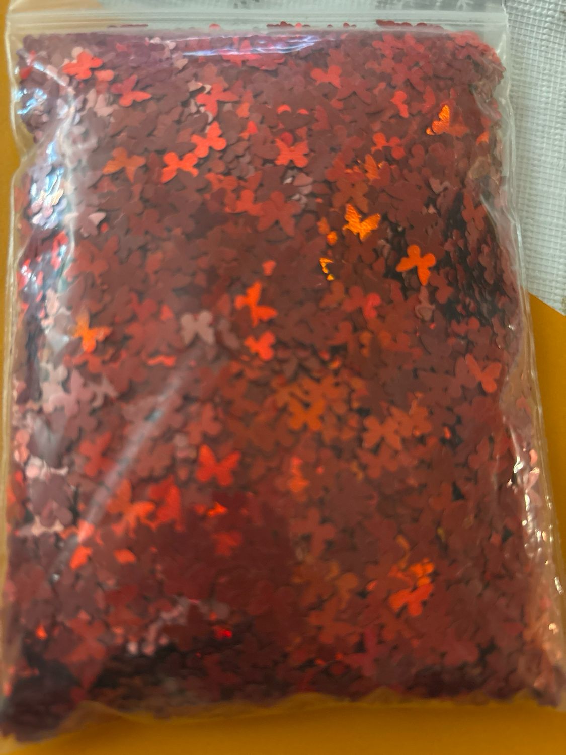 Red Butterfly Shaped Glitter