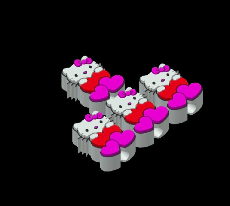 Hk Inspired Trio Of Hearts Strawtopper