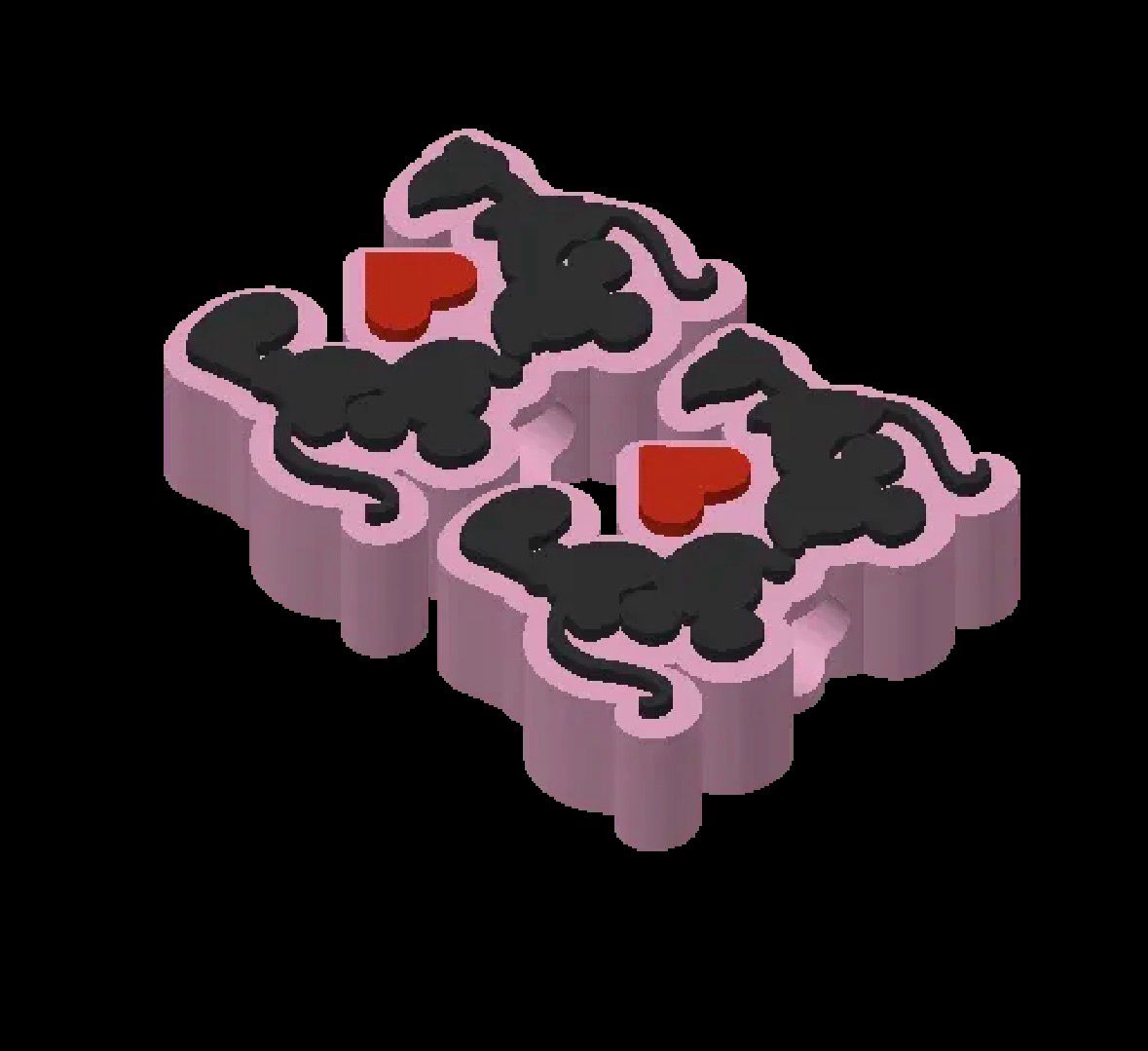 Mouse Couple Kissing Strawtopper Vday