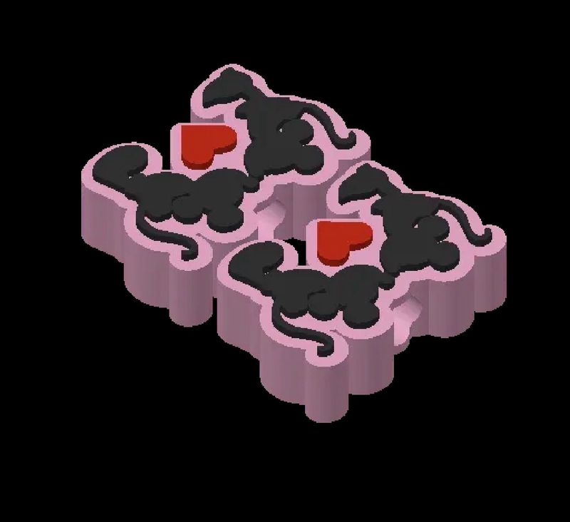 Mouse Couple Kissing Strawtopper Vday