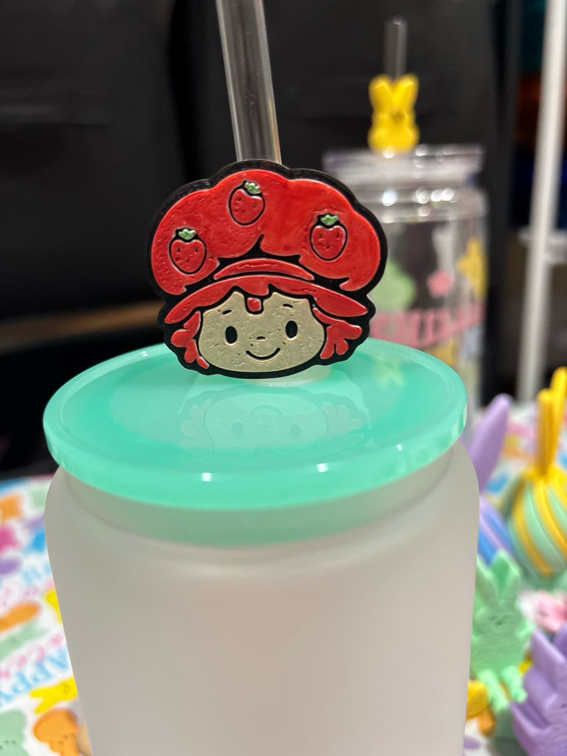 Strawberry Girl Strawtopper