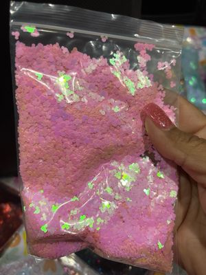 Pink Holo Mouse Head Shaped Glitter