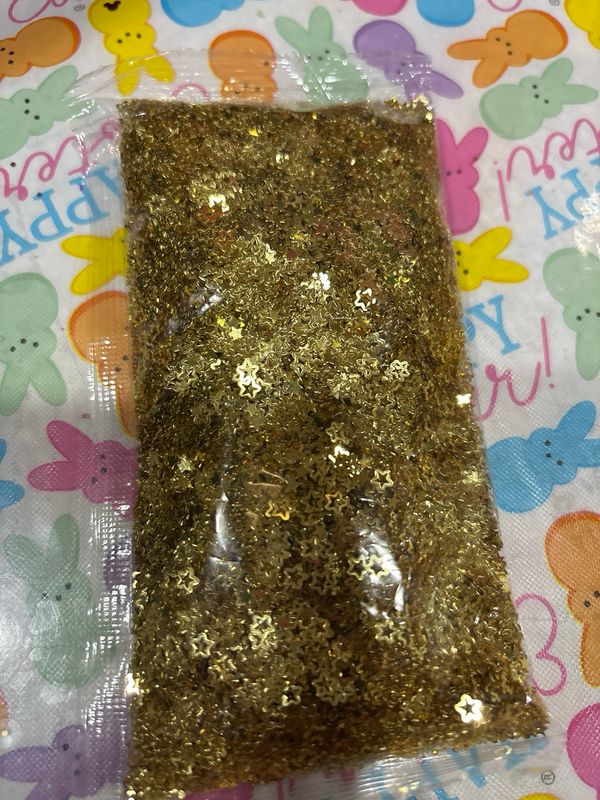 Gold Metallic Star Shaped Glitter