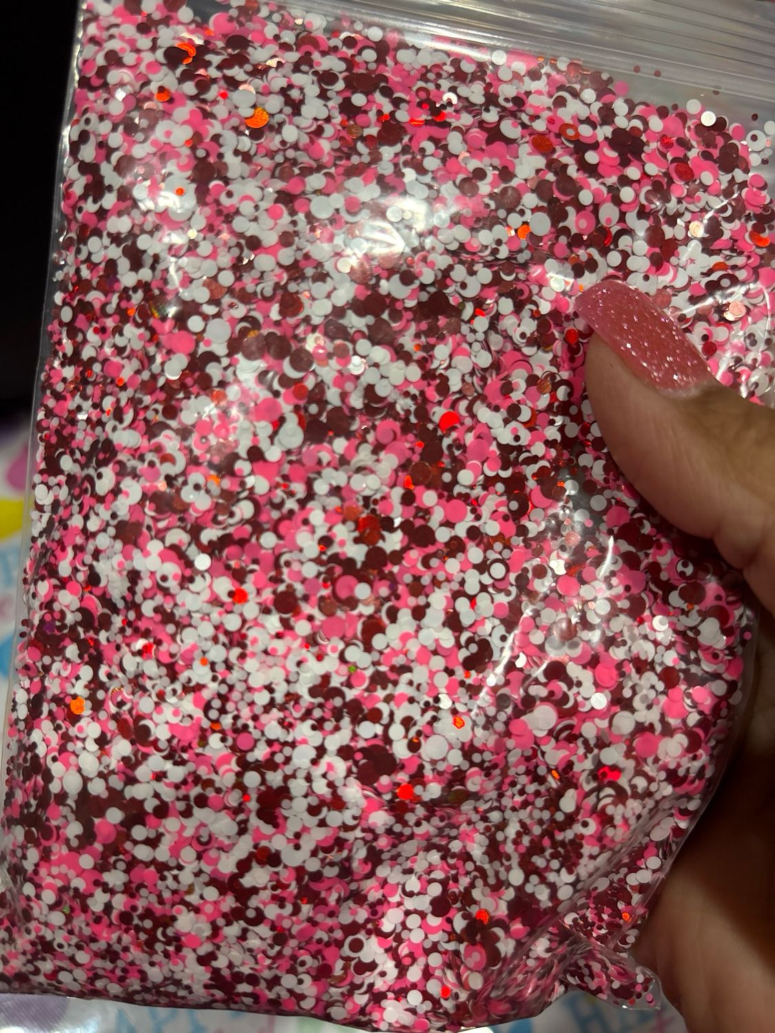 Red White Pink All Circles Mix