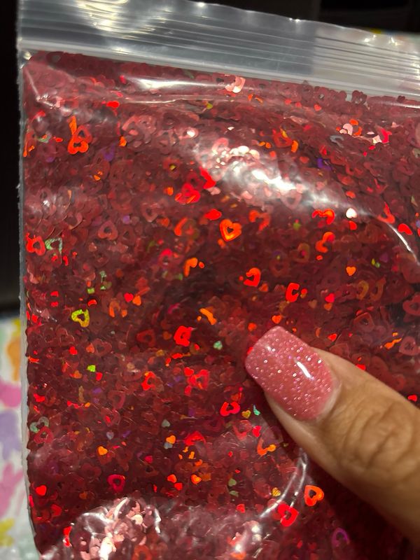Red Heart Mix Shaped Glitter
