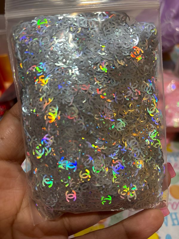 Cc Silver Shaped Glitter  25 G