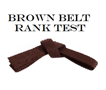 Rank Test - Brown Belt