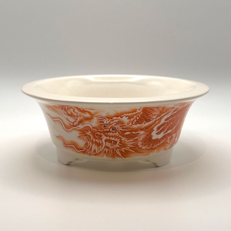 Dragon design Round Chinese Bonsai Pot