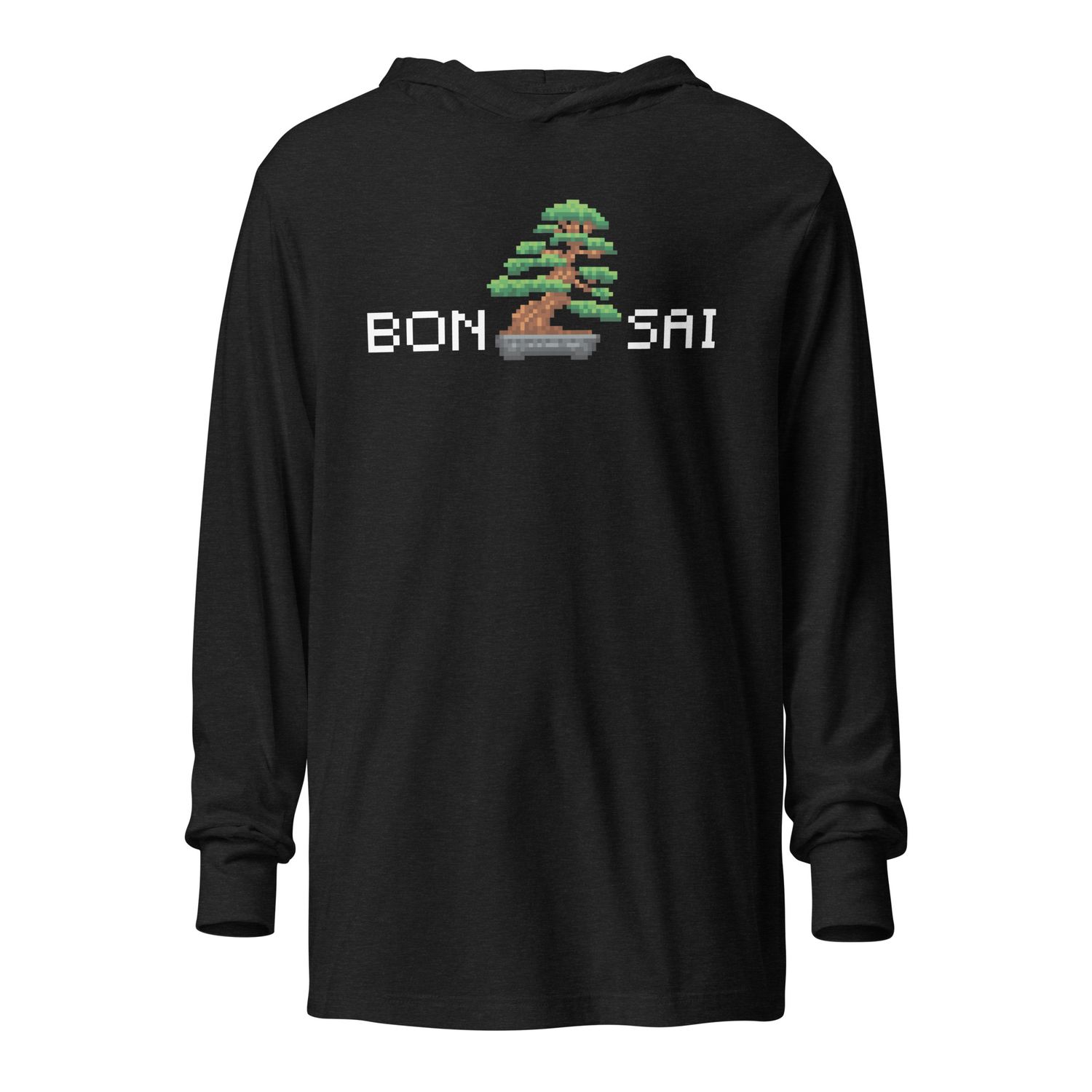 Pixel Bonsai Hooded long-sleeve tee