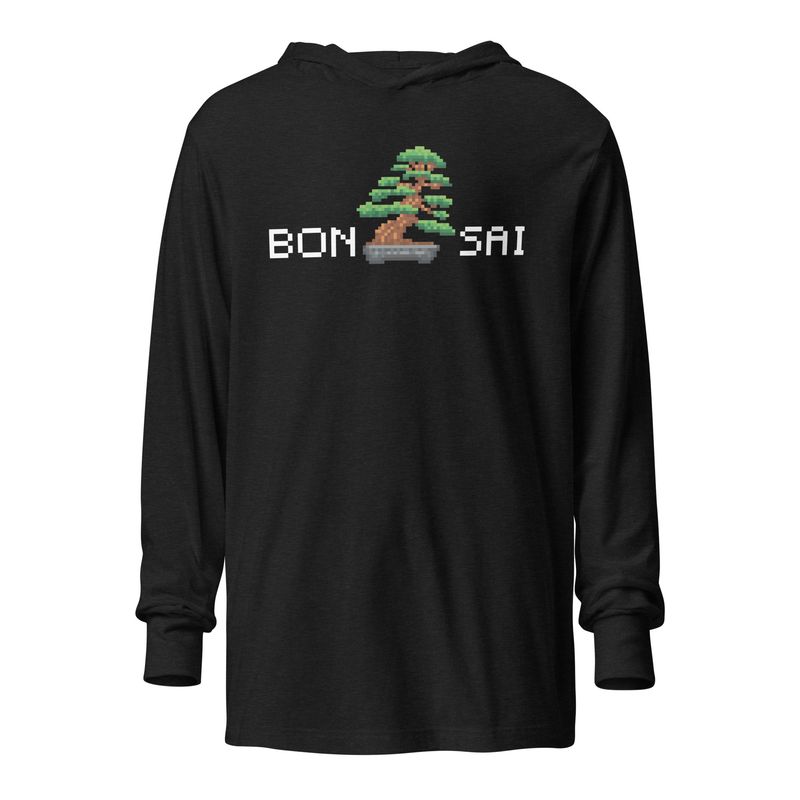 Pixel Bonsai Hooded long-sleeve tee