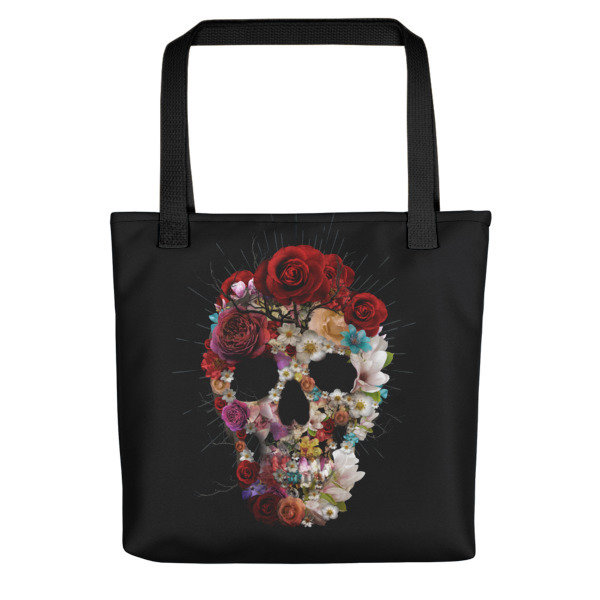 skull tote bag