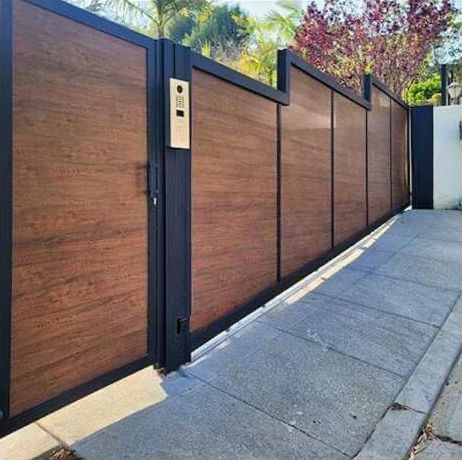 steel fence panel grey - grey