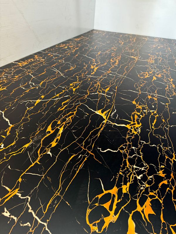 Marble Sheet In Black And Gold 2.7 M