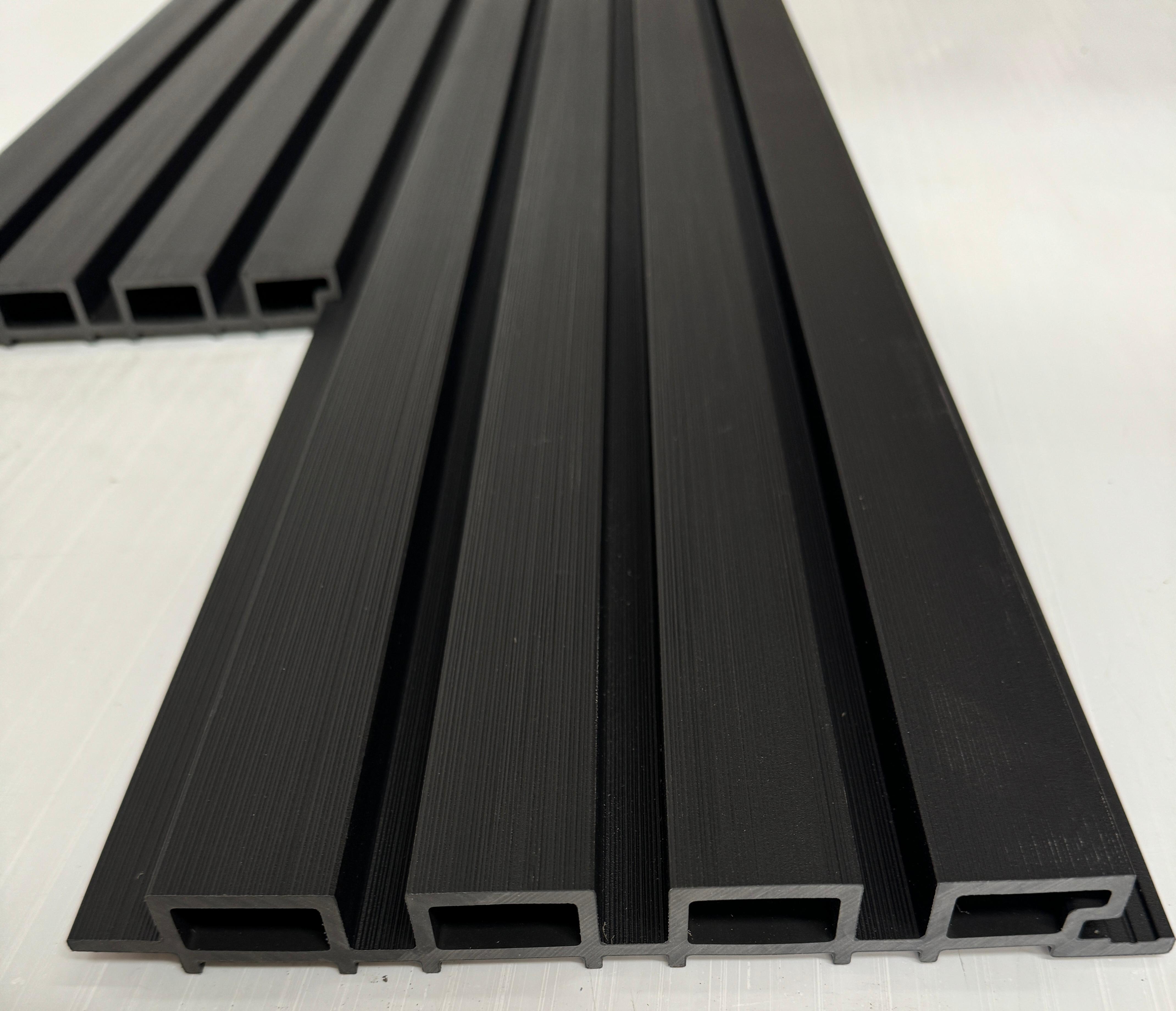 External Cladding In Black 4 Slat 3 M