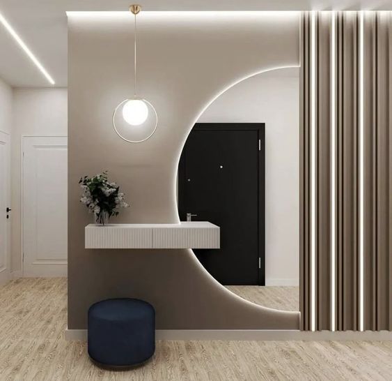 Mirror Half Moon Led Right Side 1800*900