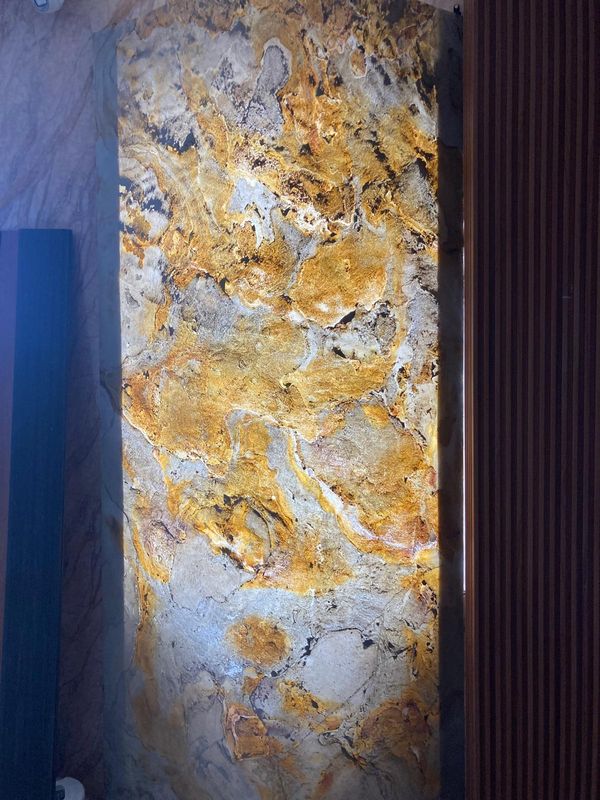 Translucent Stone Cladding Gold Opaque L