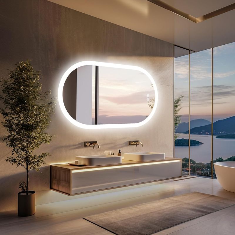 Mirror Y-302 Oval Led 1500*800 Horizontal Frontlit