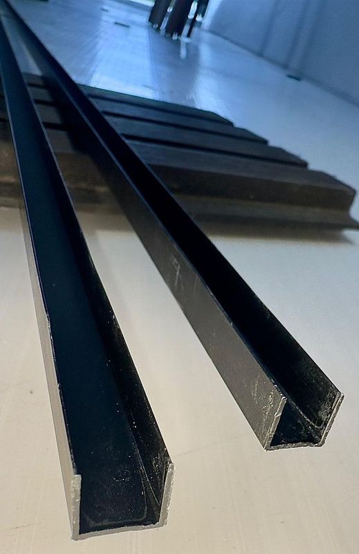 U Channel Matt Black Color