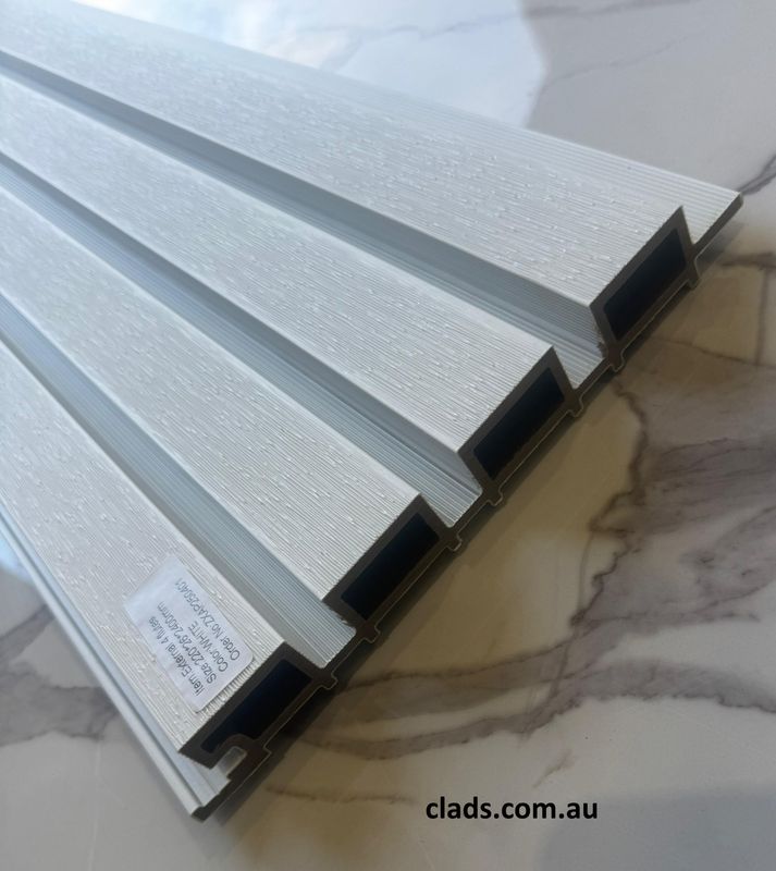 External Cladding White Color 4 Slat 3.6 Meter