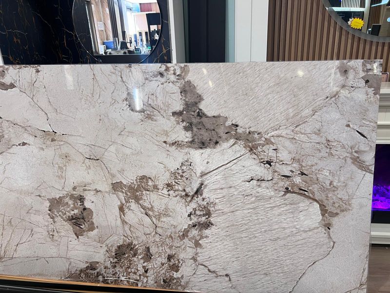 High Glossy Stone PVC Alaska White-A with 2.7M