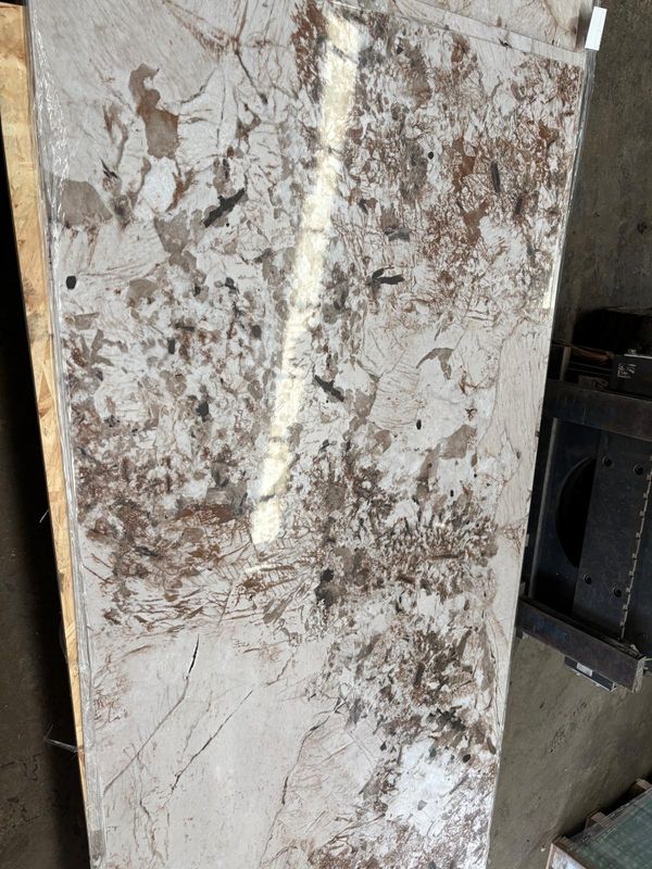 High Glossy Stone PVC Alaska White-B with 2.7M