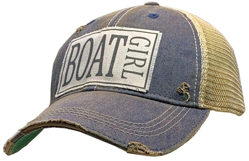 "Boat Girl" Distressed Trucker Cap