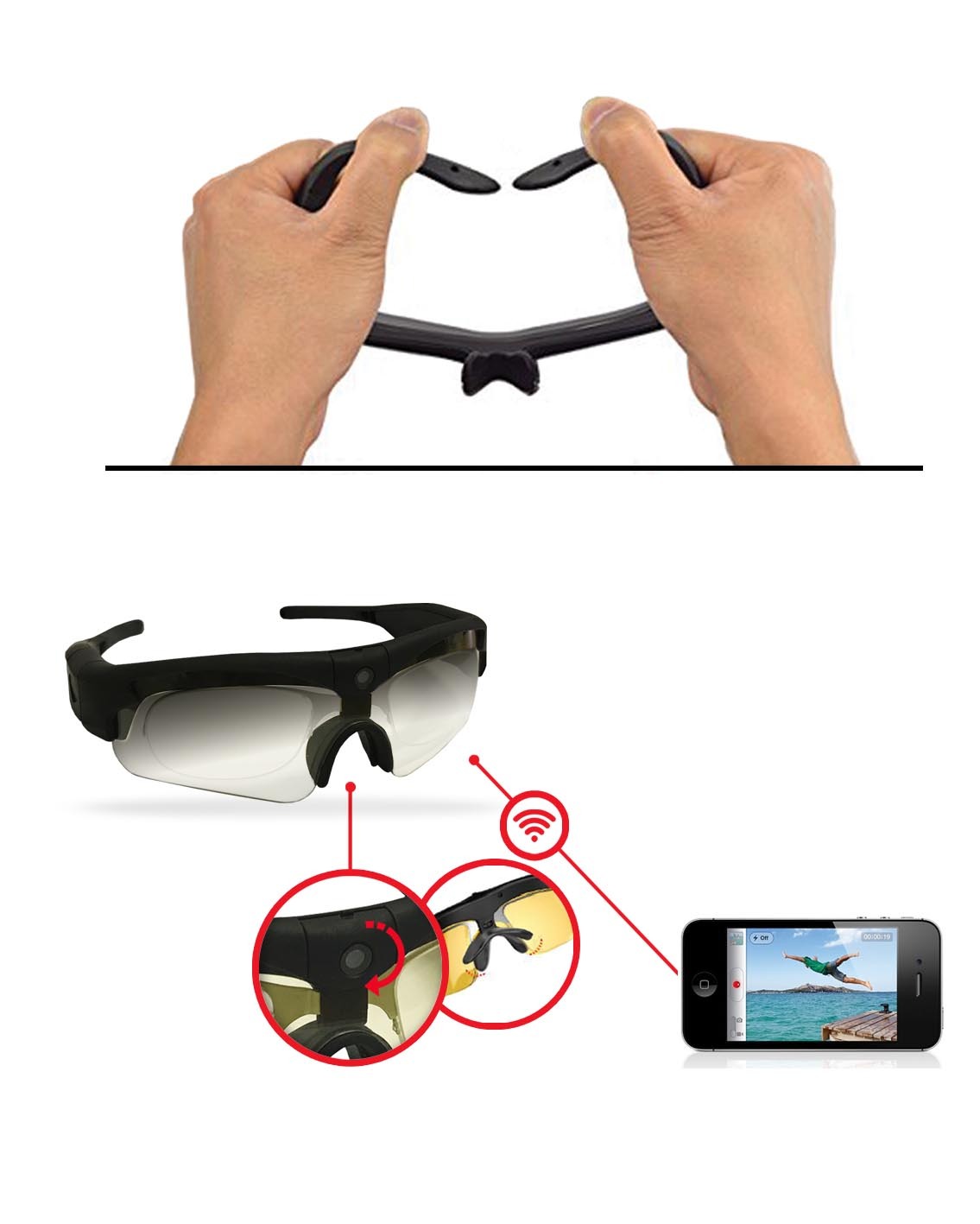 CHROME FUTURE VIEW occhiali smart glasses Full HD Black Photocromic My Future Innovation