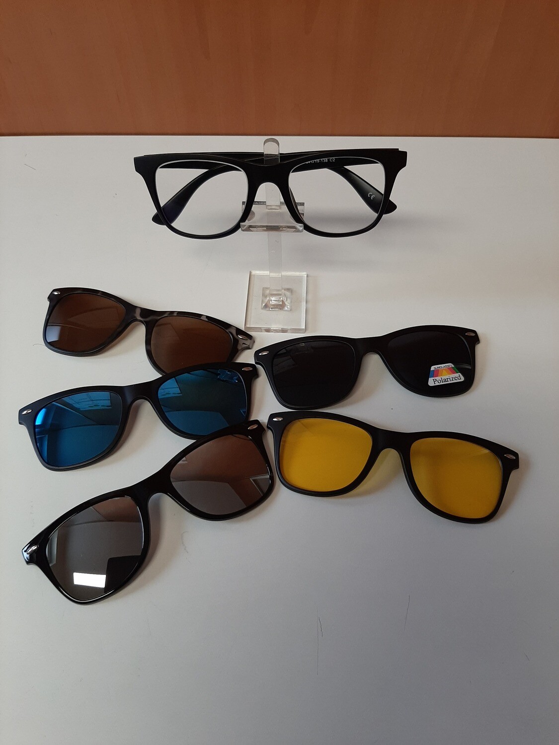 ALAN  Occhiale FILTRO LUCE BLU senza diottrie + 5 clip on