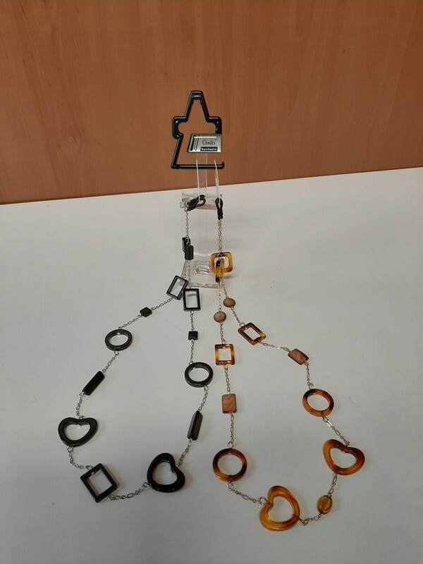 Catenella portaocchiali con inserti cuore