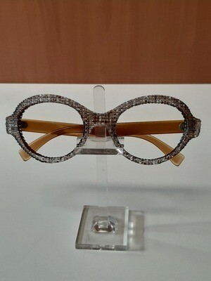 Montatura Vintage Tortora  acetato graffiato usato 76303