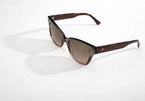 Airport Tokyo Cat-eye Sun Marrone sfumato rosso
