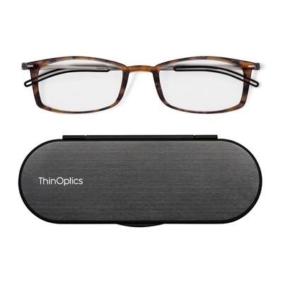 ThinOptics Brooklyn and Milano Case - Occhiale da lettura tascabile ultrasottile AALWB1K5
