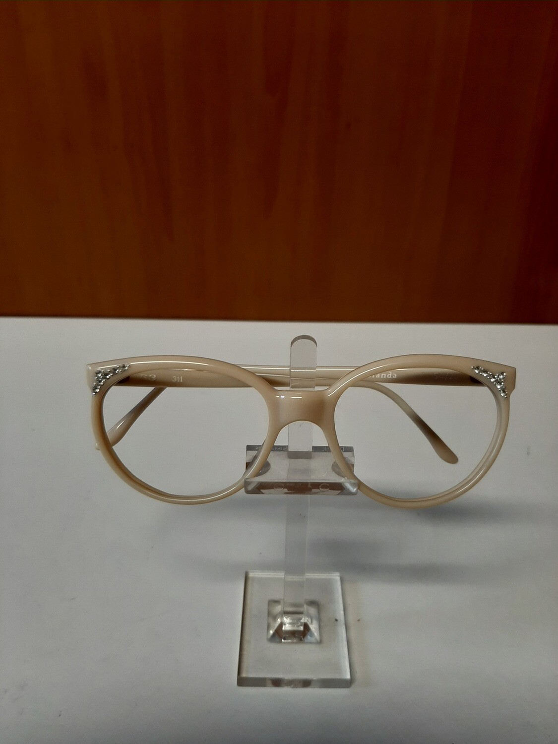 Montatura Vintage Caranda con strass nuova