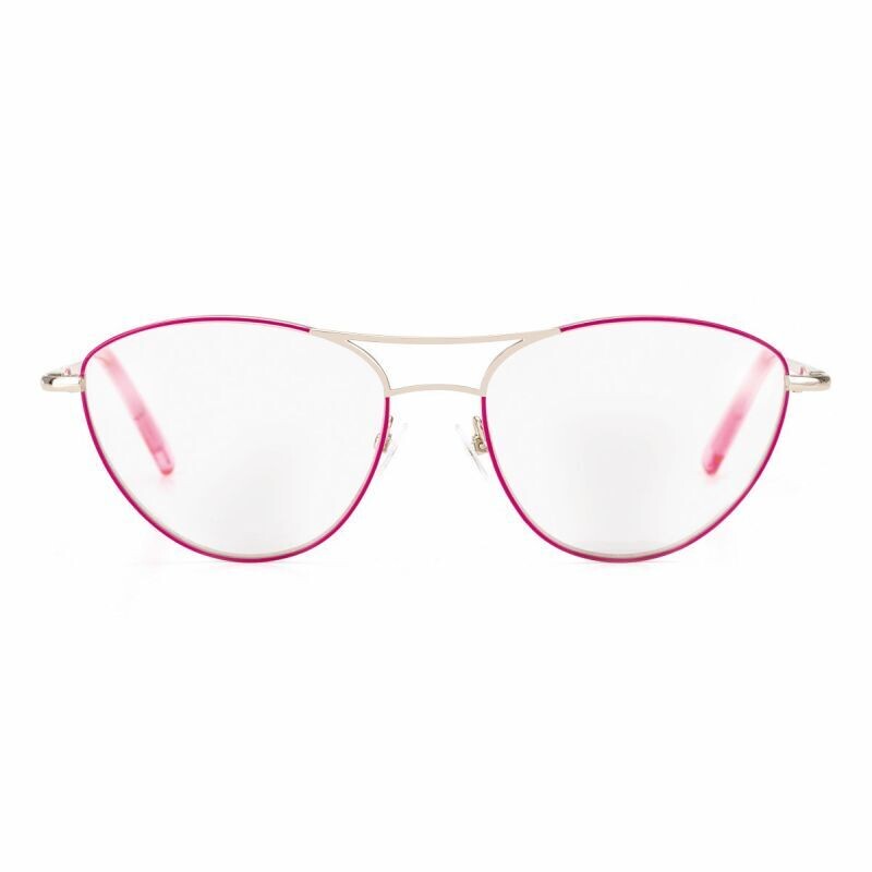 Airport San Francisco Cat-Eye per lettura Argento/Fucsia