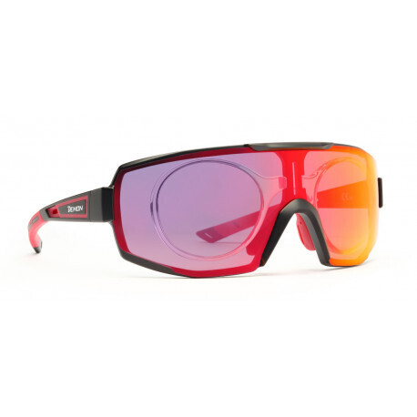 Demon Performance RX DMIRROR nero specchiato rosso con clip ottico