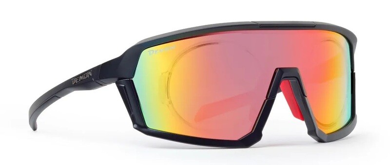 Demon Gravel RX Nero/ specchiato DMIRROR red + clip vista