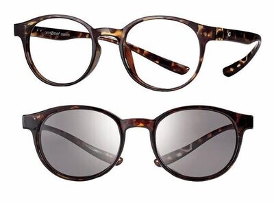 Sunreader Pantos Tortoise - Occhiali da lettura con clip solare e asta da collo R0479 47009