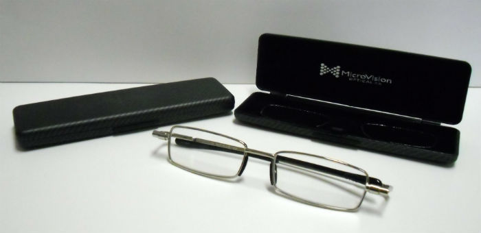 Occhiali tascabili da lettura microvision flat Fold - Silver