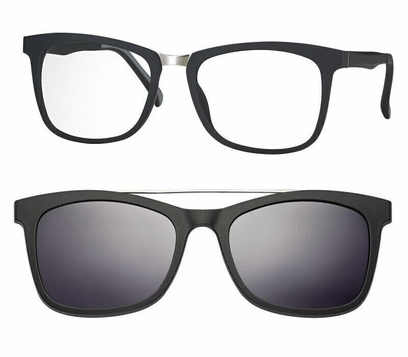 CentroStyle Light &amp; Flexible F0221 Squadrato Nero Tg. M. con Clip on