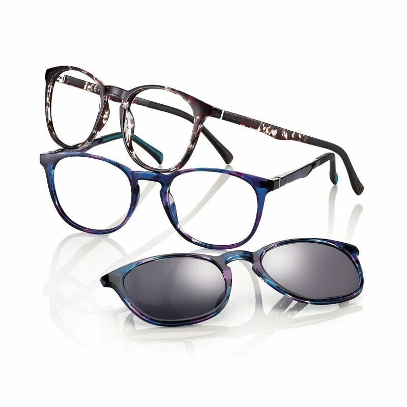 Neyeture Biobased by CentroStyle con clip on sole F0211 Nero lucido