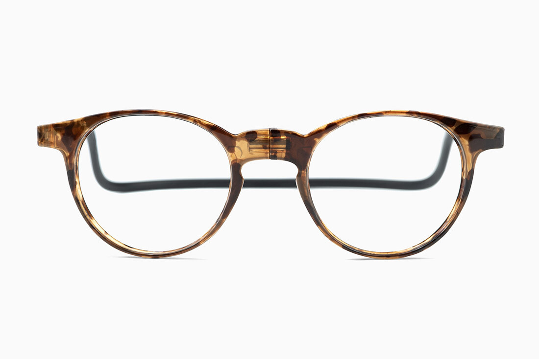 Occhiali da lettura con calamita SOHO EX Slastik anche quarti di diottria, Colore: Havana