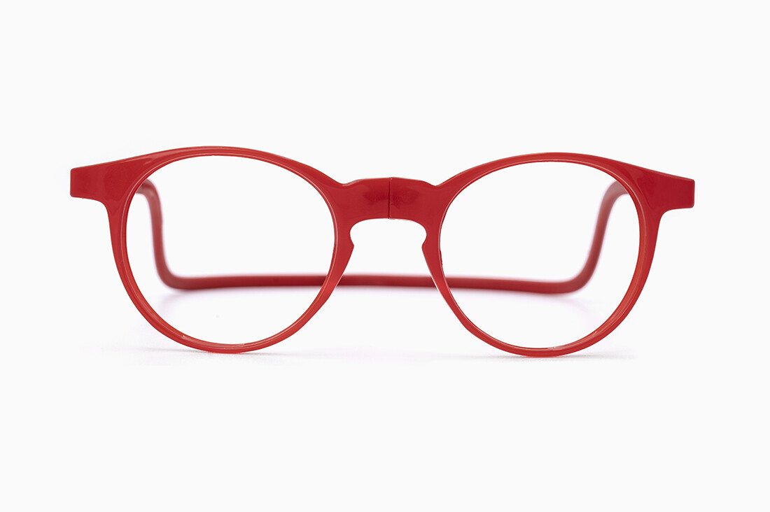 Occhiale da lettura con calamita SOHO Slastik anche quarti di diottria, Colore: Rosso